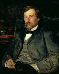 Porträt des Künstlers Illarion Michailowitsch Prjanischnikow (1840-94), 1883